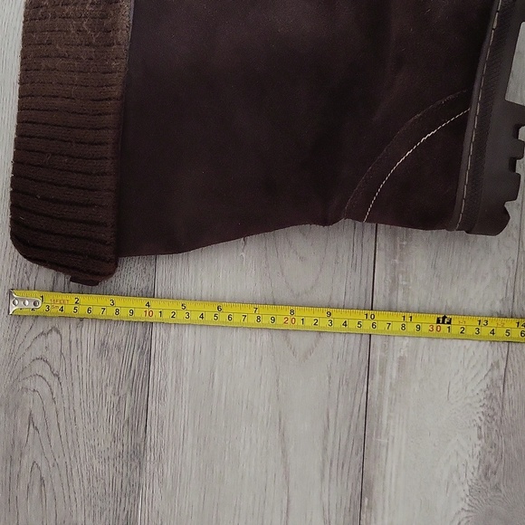 Skechers Womens 8 Chocolate Brown Leather Boots Thinsulate Mid Calf Warm Winter - Picture 10 of 10